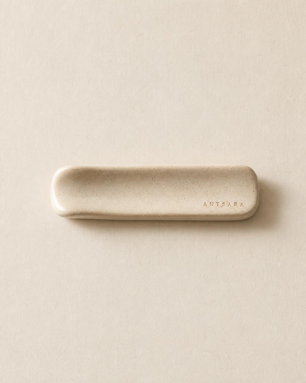 Ceramic Pen Rest — Bone